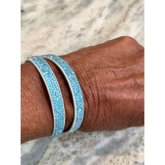 Turquoise Crystal Bracelet #sparkle - Picture 2 of 4